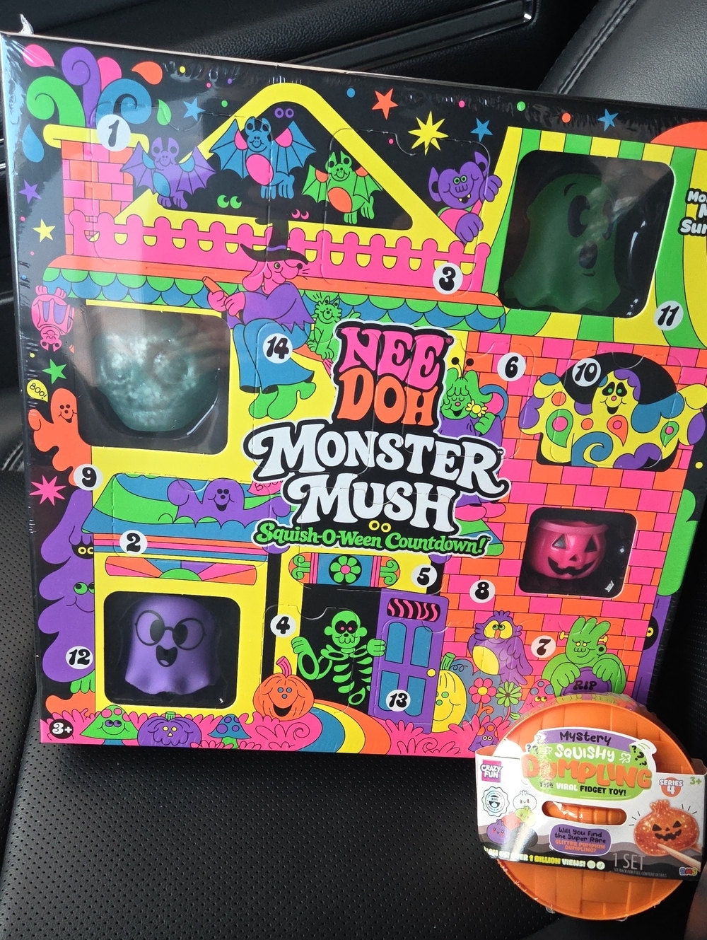 Monster Mush Squish-O-Ween Countdown Amd RMS Halloween Glitter Pumpkin Edition